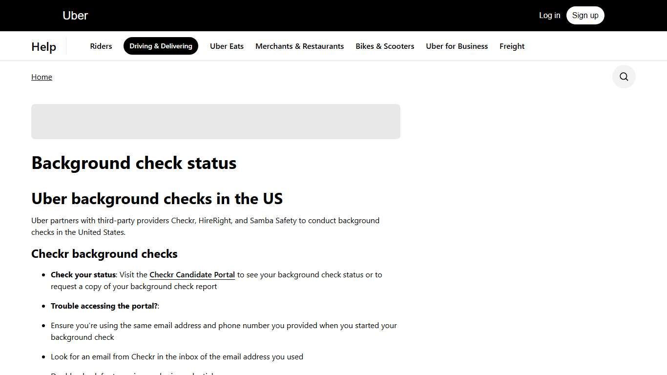 Background check status Driving & Delivering Uber Help